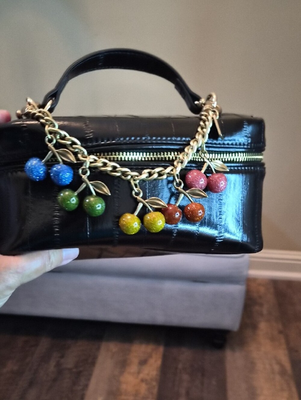 Coach Brand New Rainbow Cherry Chain ๐จ *Purchase includes Black Train Case* ๐จ - Picture 4 of 14